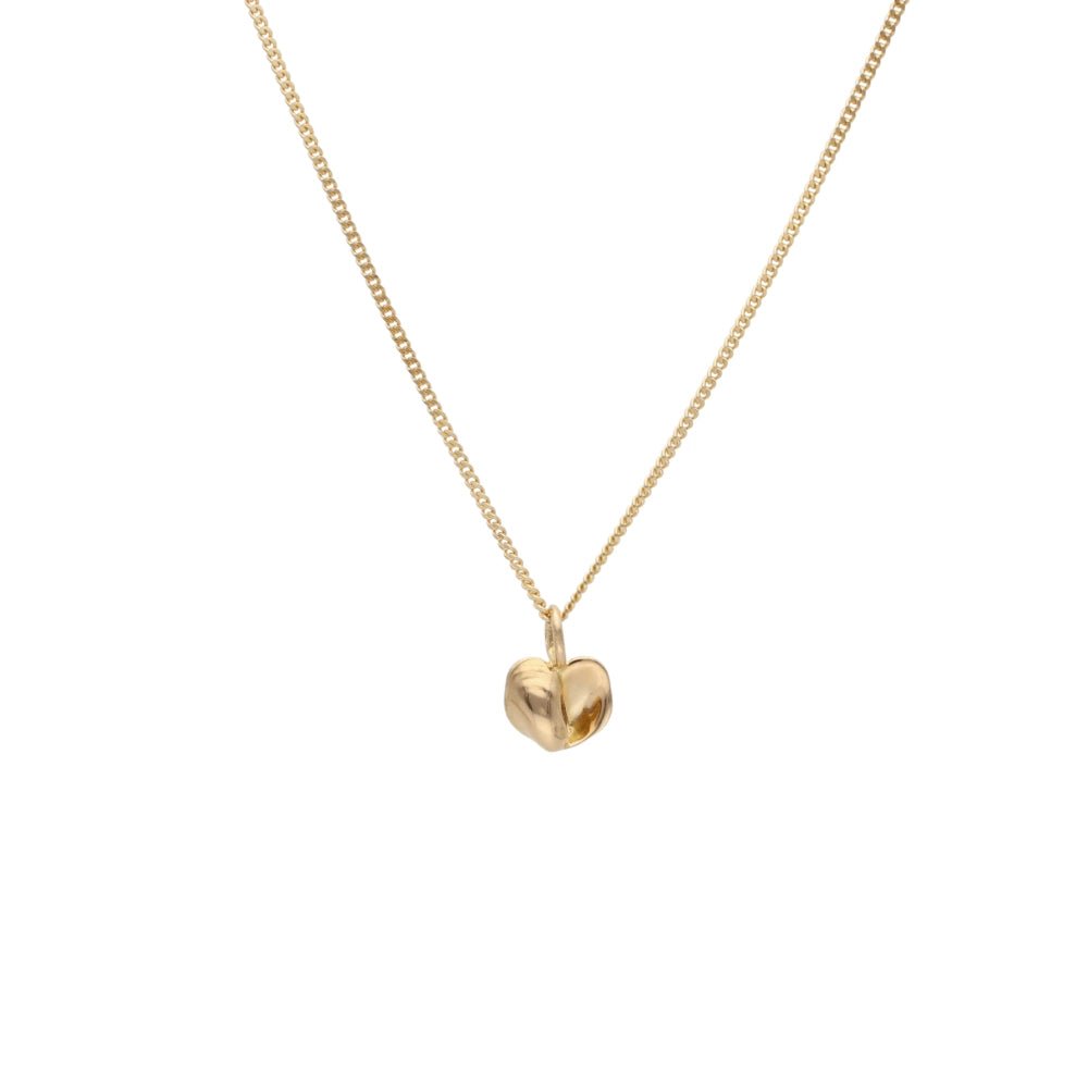 BLÅMUSSLA HJÄRTA XS 18K halsband - Guldviva Jewellery